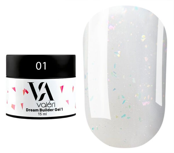 Builder Gel Valeri „Dream“ 01, 15 ml