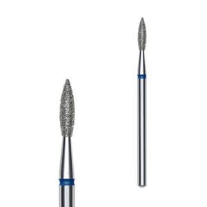 Diamantová fréza plamen ostrý STALEKS PRO EXPERT 2,1 × 8 mm modrá