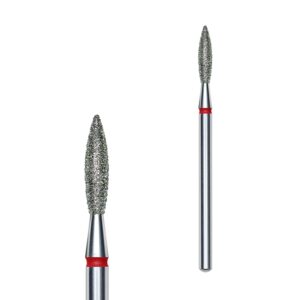 Diamantová fréza plamen STALEKS PRO EXPERT 2,3 × 10 mm červená
