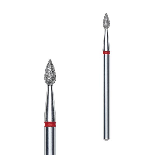 Diamantová fréza kapka STALEKS PRO EXPERT 2,3 × 5 mm červená