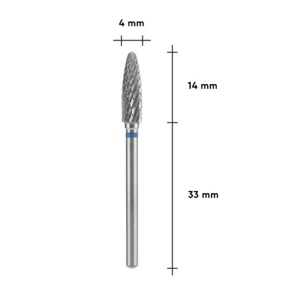 Karbidová fréza kukuřice modrá Staleks PRO EXPERT 4 × 14 mm - Image 2