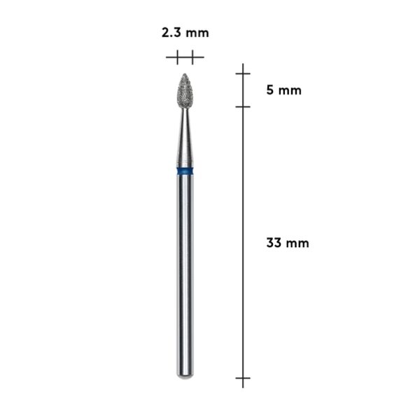 Diamantová fréza kapka STALEKS PRO EXPERT 2,3 × 5 mm modrá - Image 2