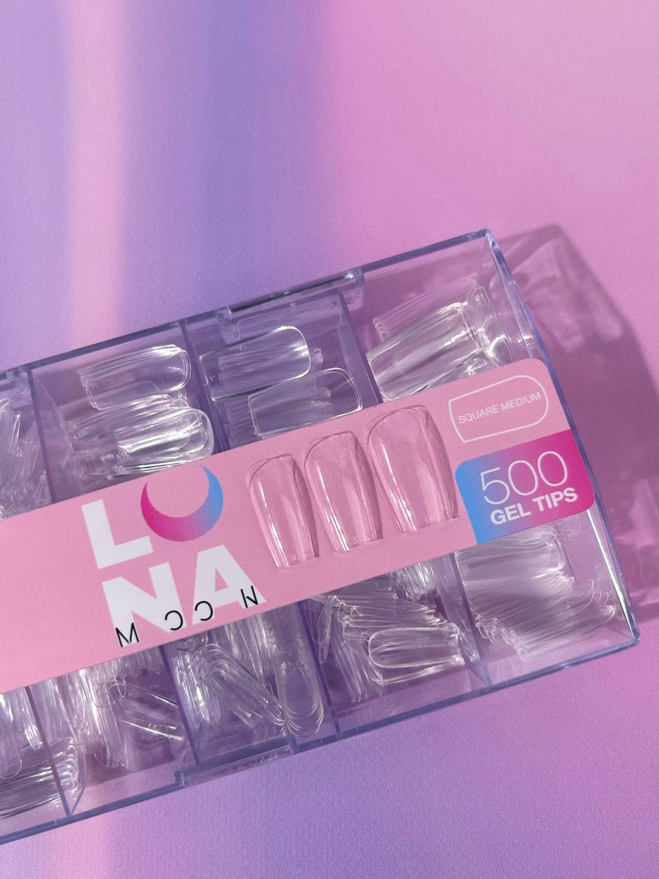 Gelové tipy Lunamoon Square Medium obrázek 1 Gelové tipy Lunamoon Square Medium