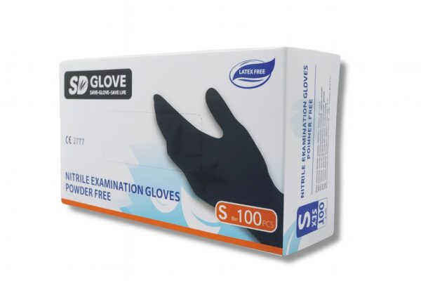 Profesionální nitrilové rukavice SD Glove v černé barvě