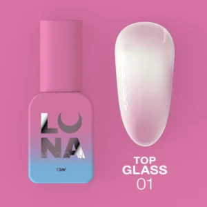 Top pro gel lak Lunamoon Top Glass 01, 13 ml