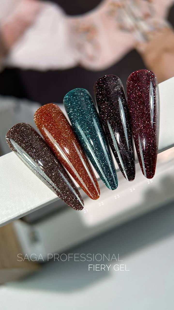 Gel lak SAGA Fiery Gel 24, 9 ml obrázek 2 Gel lak SAGA Fiery Gel 24, 9 ml - Зображення 2