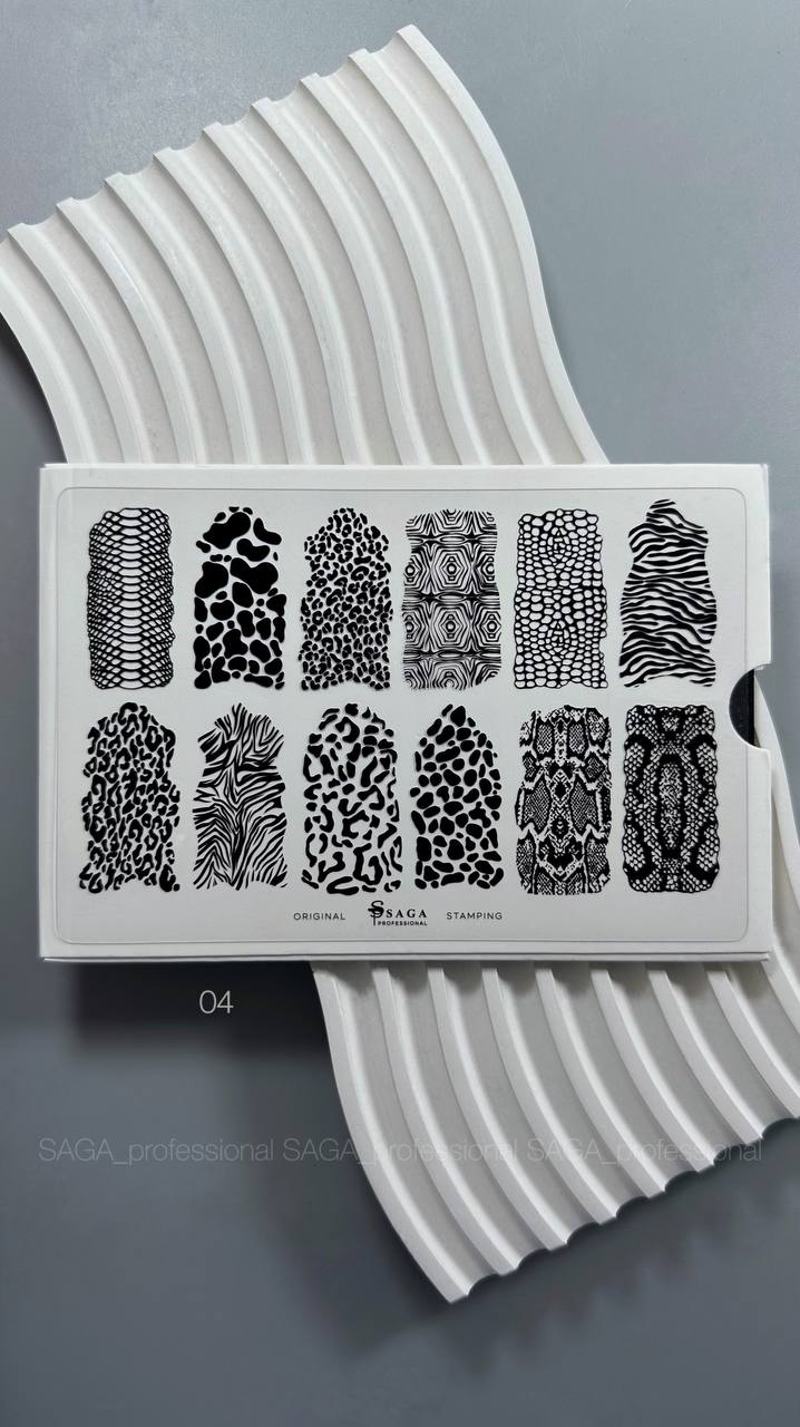 Destička na stamping SAGA 04 "Skin" obrázek 1 Destička na stamping SAGA 04 "Skin"