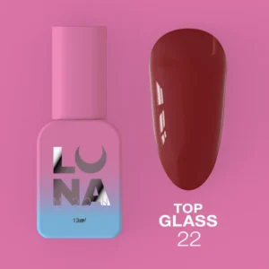 Top pro gel lak Lunamoon Top Glass 22, 13 ml