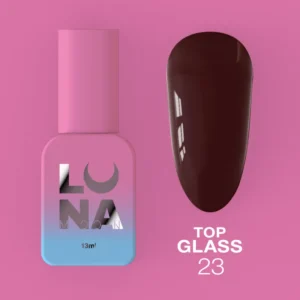 Top pro gel lak Lunamoon Top Glass 23, 13 ml