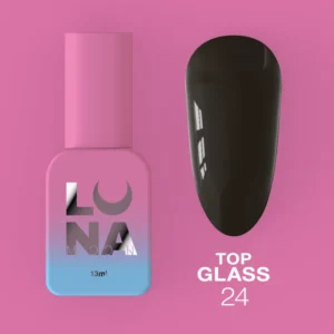 Top pro gel lak Lunamoon Top Glass 24, 13 ml